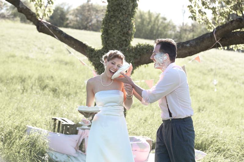 Eine Tortenschlacht auf einer Hochzeit mag sicher nicht jeder