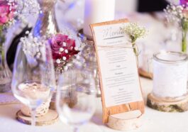 Tischdeko bei einer Hochzeit